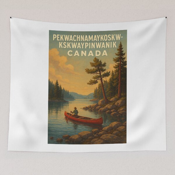 Item preview, Pekwachnamaykoskwaskwaypinwanik Lake Red Canoe Canada designed and sold by Aryabek.