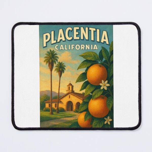 Item preview, Placentia California Mission and Orange Grove designed and sold by Aryabek.