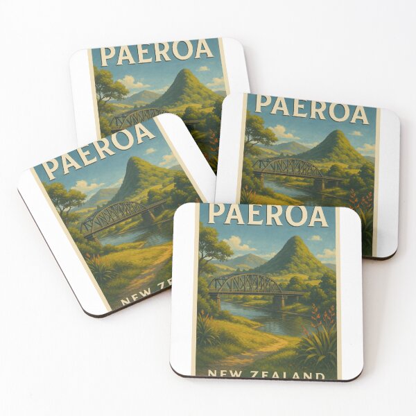 Item preview, Paeroa New Zealand River Bridge and Hills designed and sold by Aryabek.