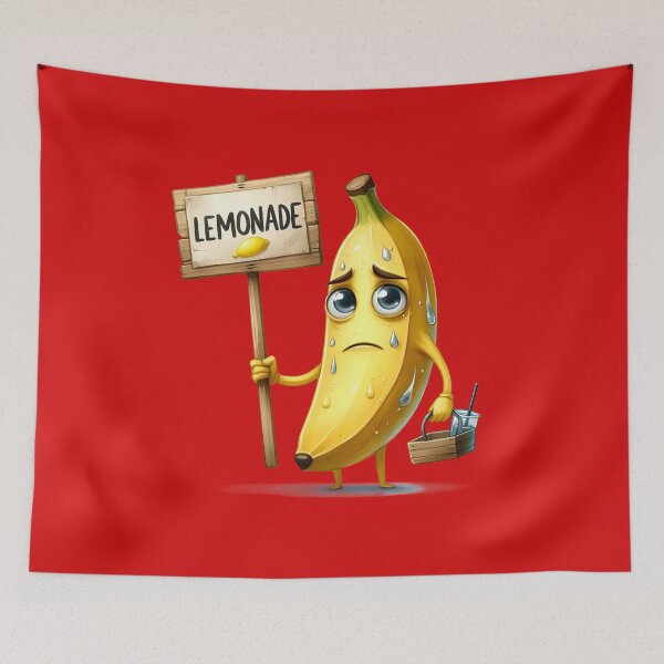 Item preview, Funny Banana Lemonade – Cute Cartoon Fruit Humor Design designed and sold by TheRamesCo.
