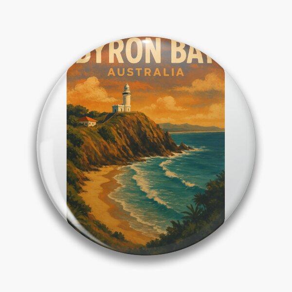 Item preview, Byron Bay Australia Lighthouse Sunset Cliff View designed and sold by Aryabek.