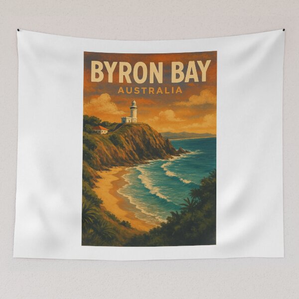 Item preview, Byron Bay Australia Lighthouse Sunset Cliff View designed and sold by Aryabek.