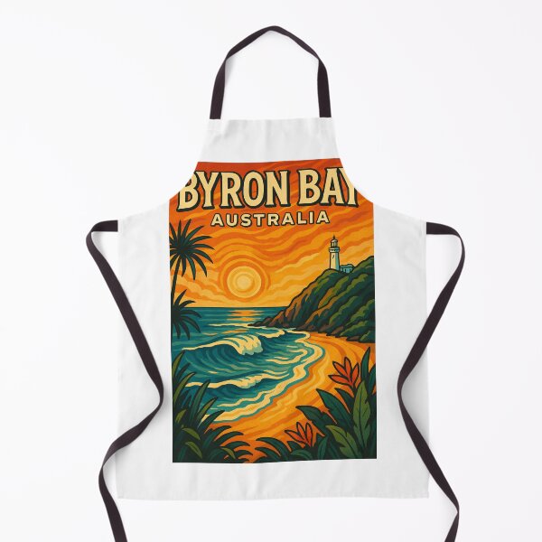 Item preview, Byron Bay Australia Lighthouse at Sunset with Palm Trees designed and sold by Aryabek.