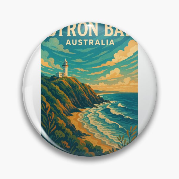 Item preview, Byron Bay Australia Lighthouse and Surf Coastline designed and sold by Aryabek.