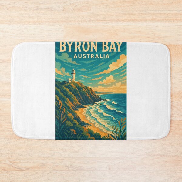 Item preview, Byron Bay Australia Lighthouse and Surf Coastline designed and sold by Aryabek.