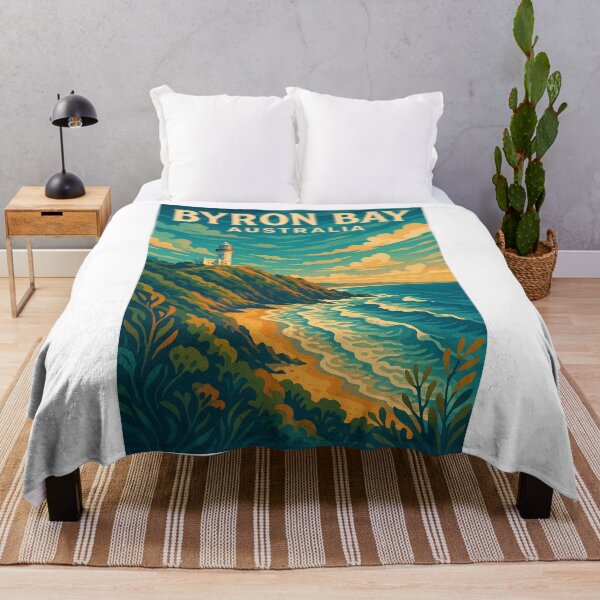 Item preview, Byron Bay Australia Lighthouse and Surf Coastline designed and sold by Aryabek.