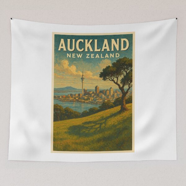 Item preview, Auckland New Zealand Skyline from Mount Eden designed and sold by Aryabek.