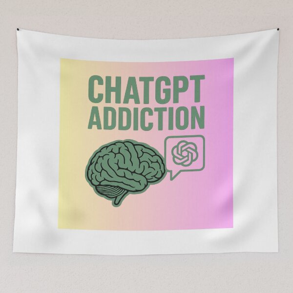 Item preview, ChatGPT Addiction – Funny AI Meme Quote Design designed and sold by RouniBoutique.