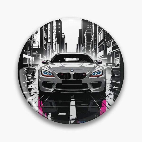 Item preview, B.W M6 Power of the 6 series coupe, street racing vibe, high contrast neon cyberpunk city 1 designed and sold by Neon G.