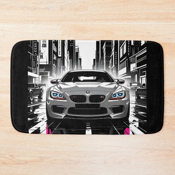 Item preview, B.W M6 Power of the 6 series coupe, street racing vibe, high contrast neon cyberpunk city 1 designed and sold by Neon G.