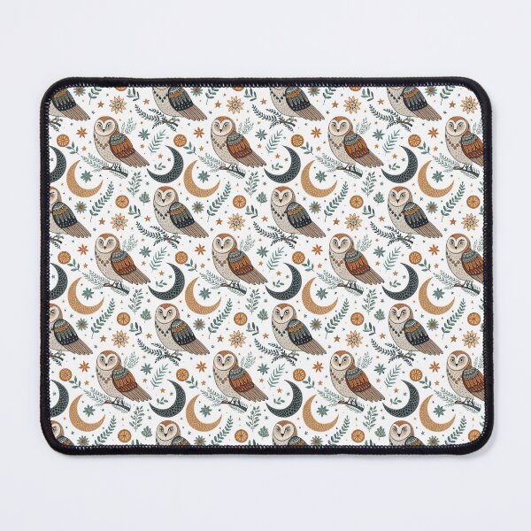 Item preview, Spooky Owls & Crescent Moons designed and sold by Shuga-Design.