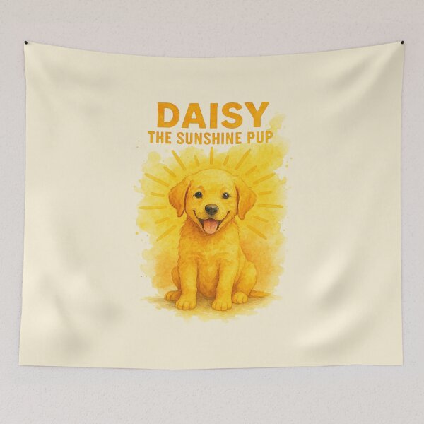 Item preview, Daisy the Sunshine Pup – Cheerful Dog Watercolor Design designed and sold by Meandmyshop.