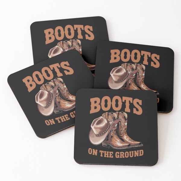 Item preview, Retro Western Cowgirl Cowboy Hat Boots On Da Ground designed and sold by gear-posters.
