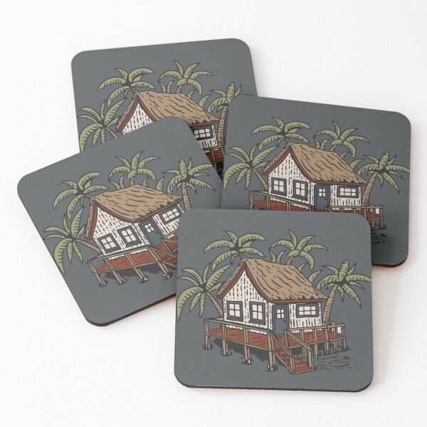 Item preview, Tropical Beach Hut Illustration designed and sold by Oniyasha.