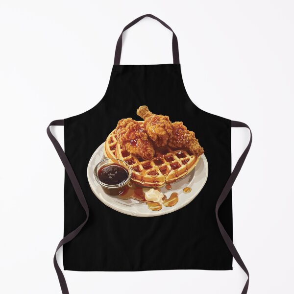 Item preview, Fried Chicken With Waffles And Maple Syrup designed and sold by Alicia Chee.