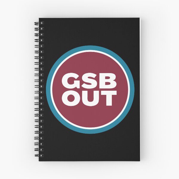 Item preview, GSB OUT Round Logo – Bold White Text on Claret Circle with Sky Blue Outline designed and sold by VividOrganica.