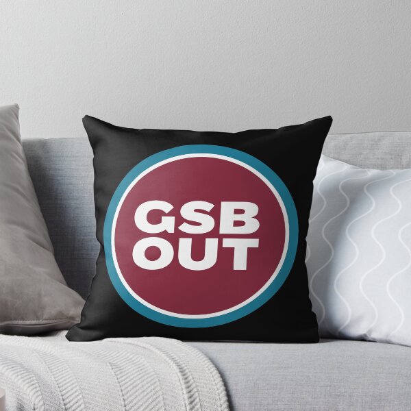 Item preview, GSB OUT Round Logo – Bold White Text on Claret Circle with Sky Blue Outline designed and sold by VividOrganica.