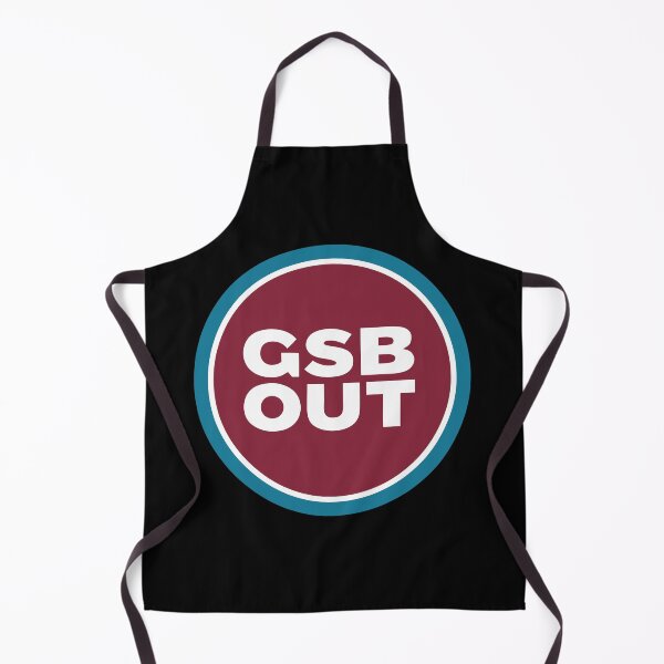 Item preview, GSB OUT Round Logo – Bold White Text on Claret Circle with Sky Blue Outline designed and sold by VividOrganica.