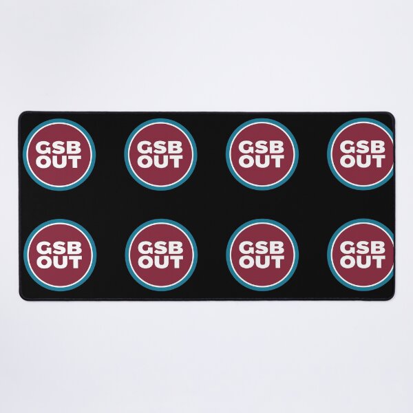 Item preview, GSB OUT Round Logo – Bold White Text on Claret Circle with Sky Blue Outline designed and sold by VividOrganica.