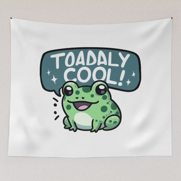 Item preview, Toadally Cool – Cute Kawaii Frog Pun Design designed and sold by SketchOnScreen.