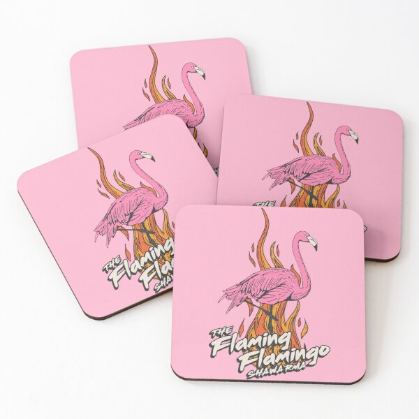 Item preview, Pink Flamingo on Fire Retro Street Food Art designed and sold by Oniyasha.