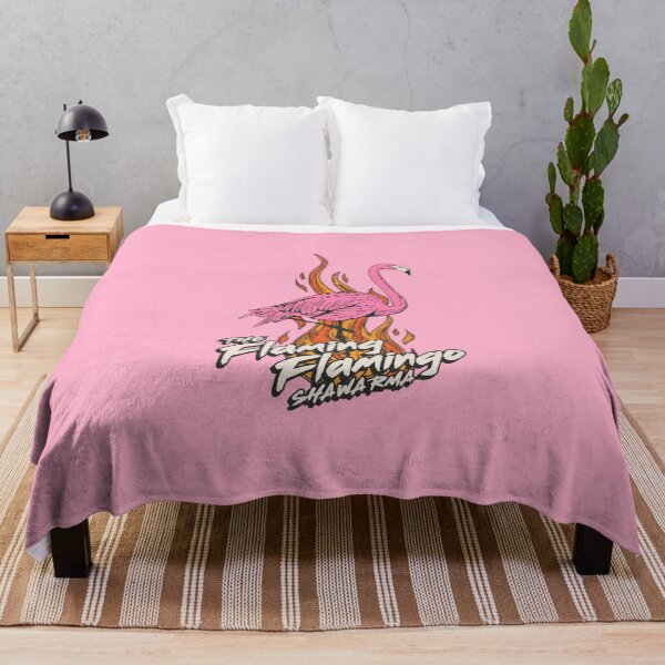 Item preview, Pink Flamingo on Fire Retro Street Food Art designed and sold by Oniyasha.