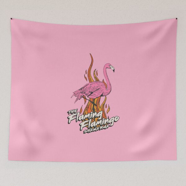 Item preview, Pink Flamingo on Fire Retro Street Food Art designed and sold by Oniyasha.