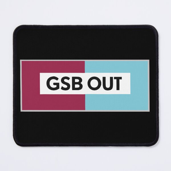 Item preview, Minimalist GSB OUT Banner – Claret and Sky Blue Fan Protest Design designed and sold by VividOrganica.