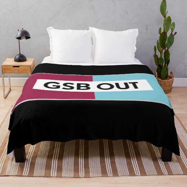 Item preview, Minimalist GSB OUT Banner – Claret and Sky Blue Fan Protest Design designed and sold by VividOrganica.