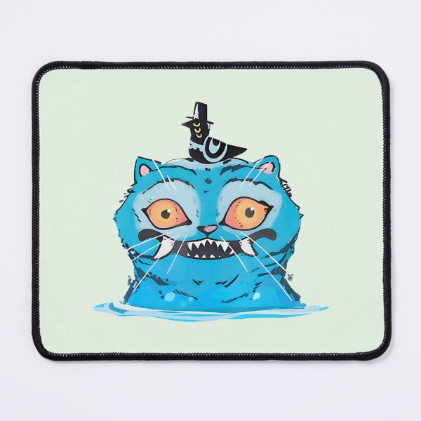Item preview, Blue Monster Cat with Bird Hat | PERFECT GIFT FOR YOU AND FRIENDS designed and sold by BrooksShopUS.