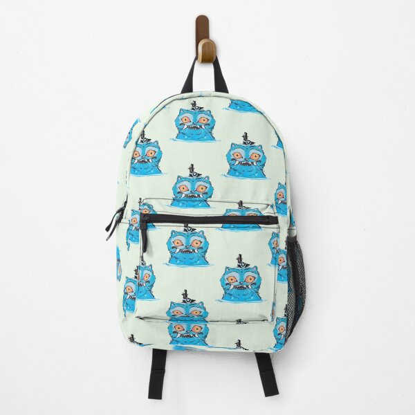Item preview, Blue Monster Cat with Bird Hat | PERFECT GIFT FOR YOU AND FRIENDS designed and sold by BrooksShopUS.