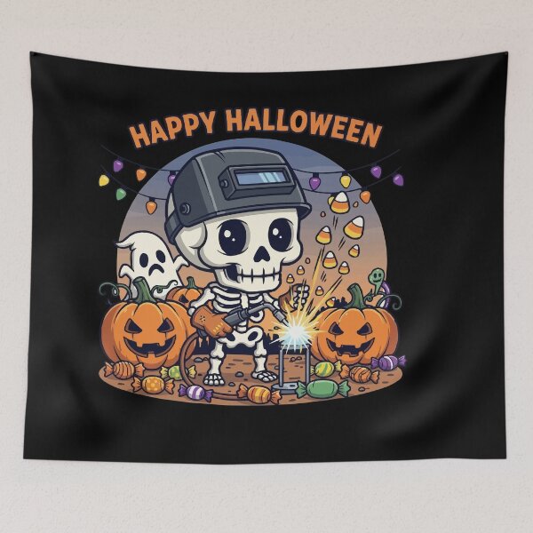 Item preview, Halloween Skeleton Welder designed and sold by bihtti.