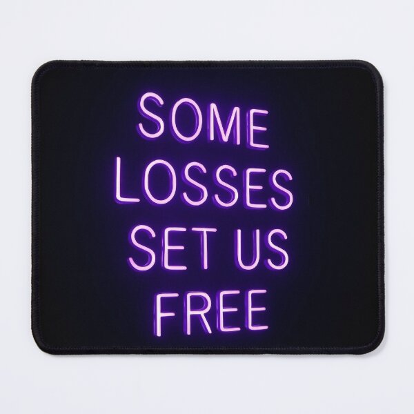 Item preview, Some Losses Set Us Free – Purple Neon Typography Art designed and sold by Not Hugo.