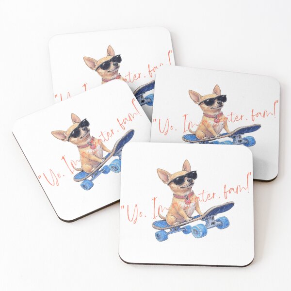Item preview, Cool Chihuahua Skateboard T-Shirt, Fun Dog Lover Gift designed and sold by FunnyPetTeesJP.