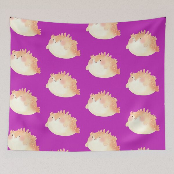 Item preview, Adorable Kawaii Cute Pufferfish designed and sold by bvdesignart.