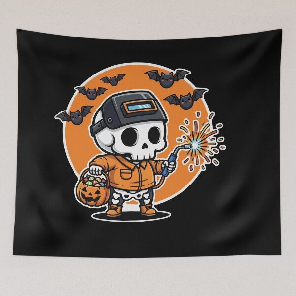 Item preview, Halloween Skeleton Welder designed and sold by bihtti.