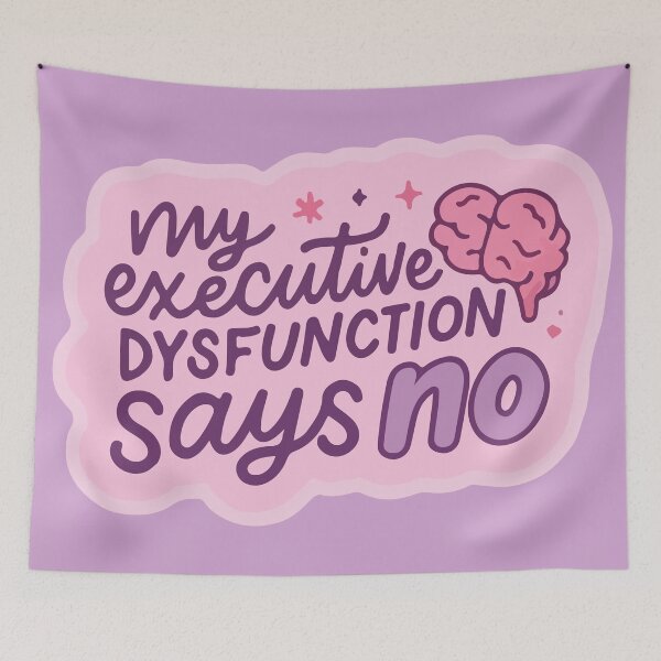 Item preview, Executive Dysfunction Funny Quote designed and sold by BrownHorse90s.