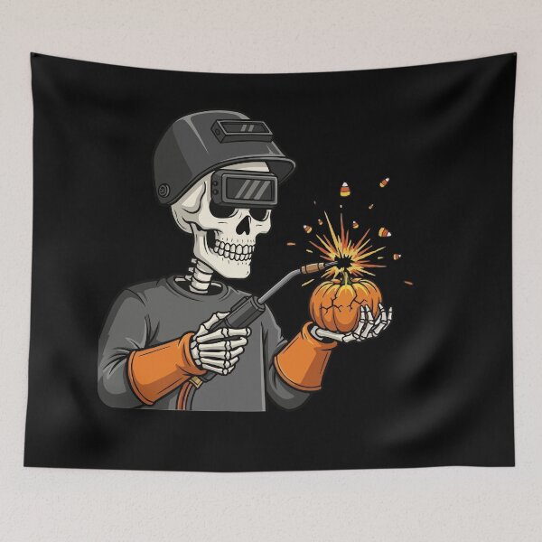 Item preview, Halloween Skeleton Welder designed and sold by bihtti.