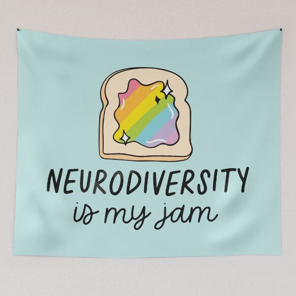 Item preview, Neurodiversity Is My Jam Rainbow Toast designed and sold by BrownHorse90s.