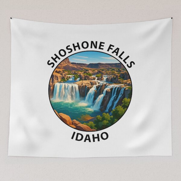 Item preview, Shoshone Falls Idaho Travel Poster – Scenic Waterfall Wall Art USA designed and sold by inkNext.