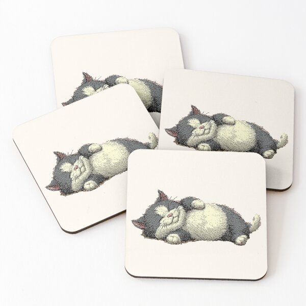 Item preview, Chubby Kitty Nap Lying Down Design designed and sold by Bambooartist.