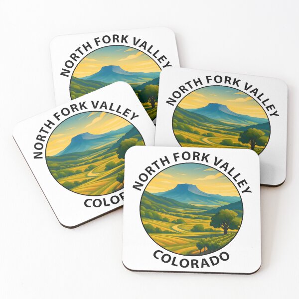 Item preview, North Fork Valley Colorado Travel Poster – Scenic Mountain Landscape Art USA designed and sold by inkNext.