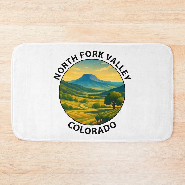 Item preview, North Fork Valley Colorado Travel Poster – Scenic Mountain Landscape Art USA designed and sold by inkNext.