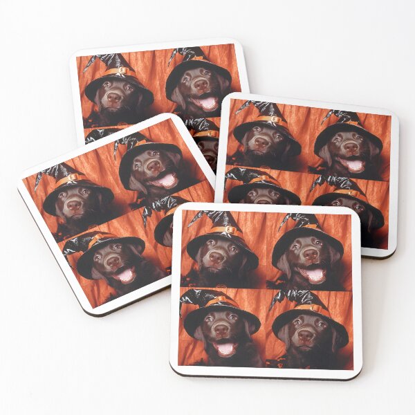 Item preview, Funny Labrador Halloween Photo – Dog in Witch Hat Photobooth designed and sold by RockFireMerch.
