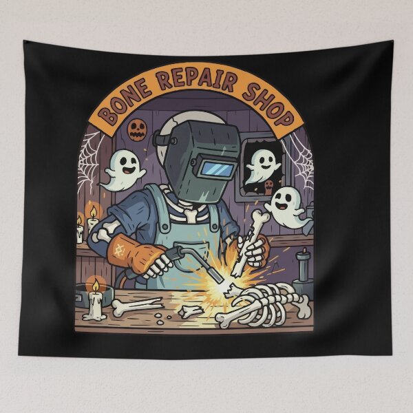 Item preview, Halloween Skeleton Welder designed and sold by bihtti.