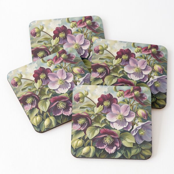 Item preview, Hellebores delicate bouquet art designed and sold by Ponted.