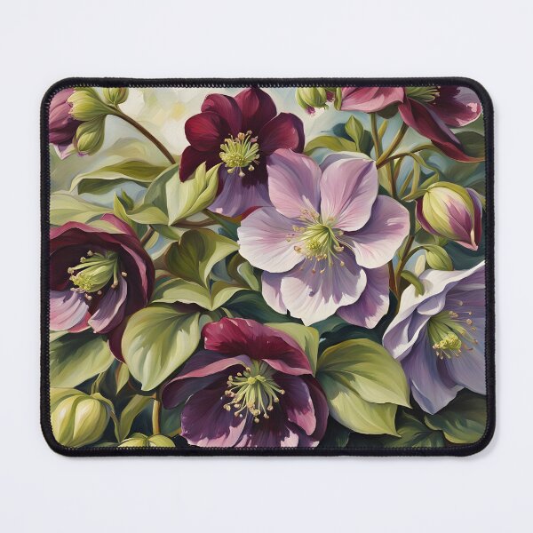 Item preview, Hellebores delicate bouquet art designed and sold by Ponted.