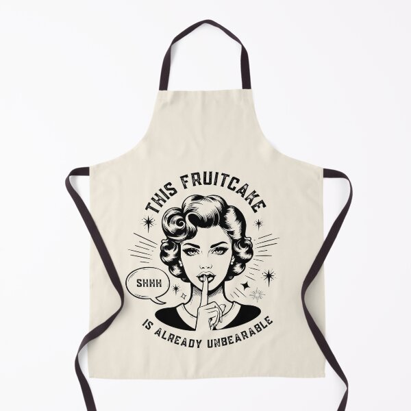 Item preview, Funny Fruitcake Christmas Quote with Retro Woman designed and sold by VisualAwakeningArt.