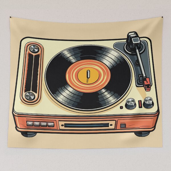 Item preview, Retro Vinyl Record Player designed and sold by BrownHorse90s.