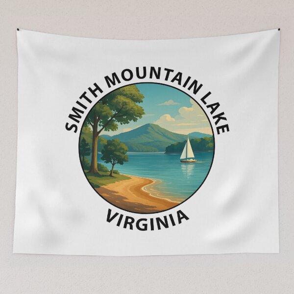 Item preview, Smith Mountain Lake Virginia – Scenic Sunrise Travel Poster USA designed and sold by inkNext.